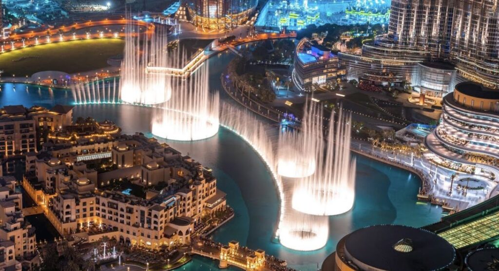 The Dubai fountain
