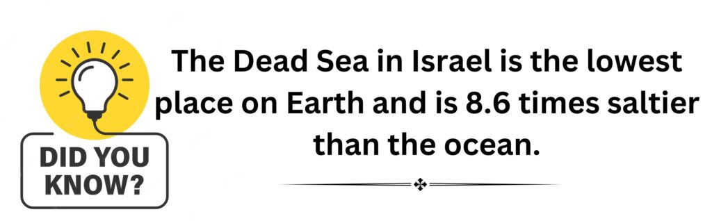 Did You Know fact  Dead sea Israel