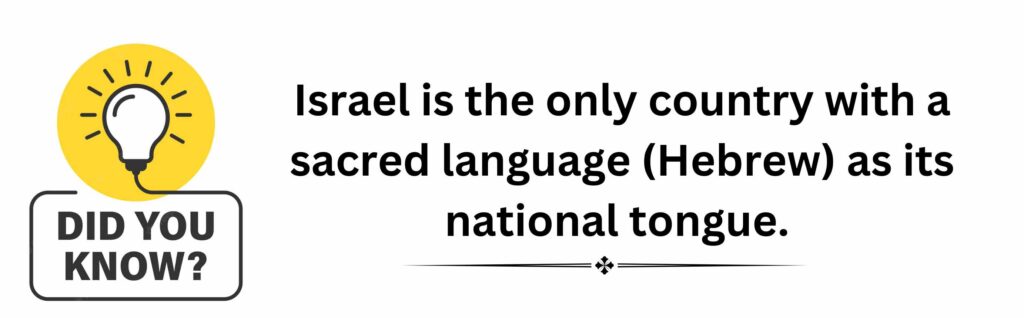  You Know fact  Israel hebrew language